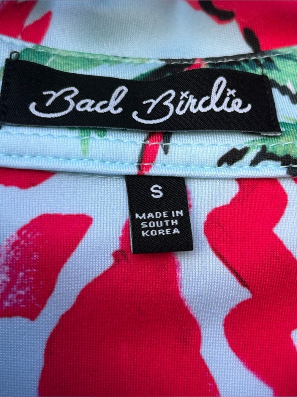 Bad Birdie Golf Polo Shirt Performance Golf Red Rock Volcano Size Small - Picture 6 of 7